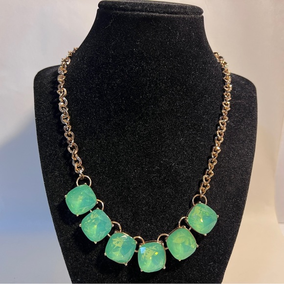 Chico's Jewelry - Chicos Lime Green Necklace Faux Iridescent Stones Statement Elegant